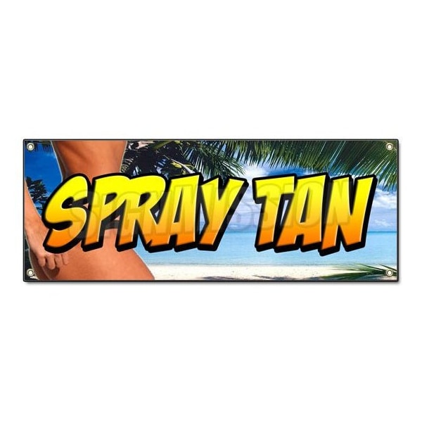 Signmission SPRAY TAN BANNER SIGN tanning salon spa signs sun suntanned salon tans B-Spray Tan - main